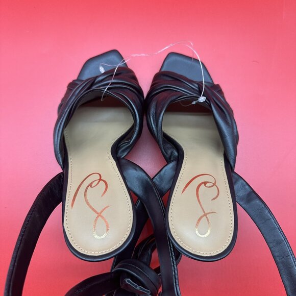 Sam Edelman Lenora Black Twisted Leather Stiletto Sandals Women's Size 5.5M - Picture 11 of 12